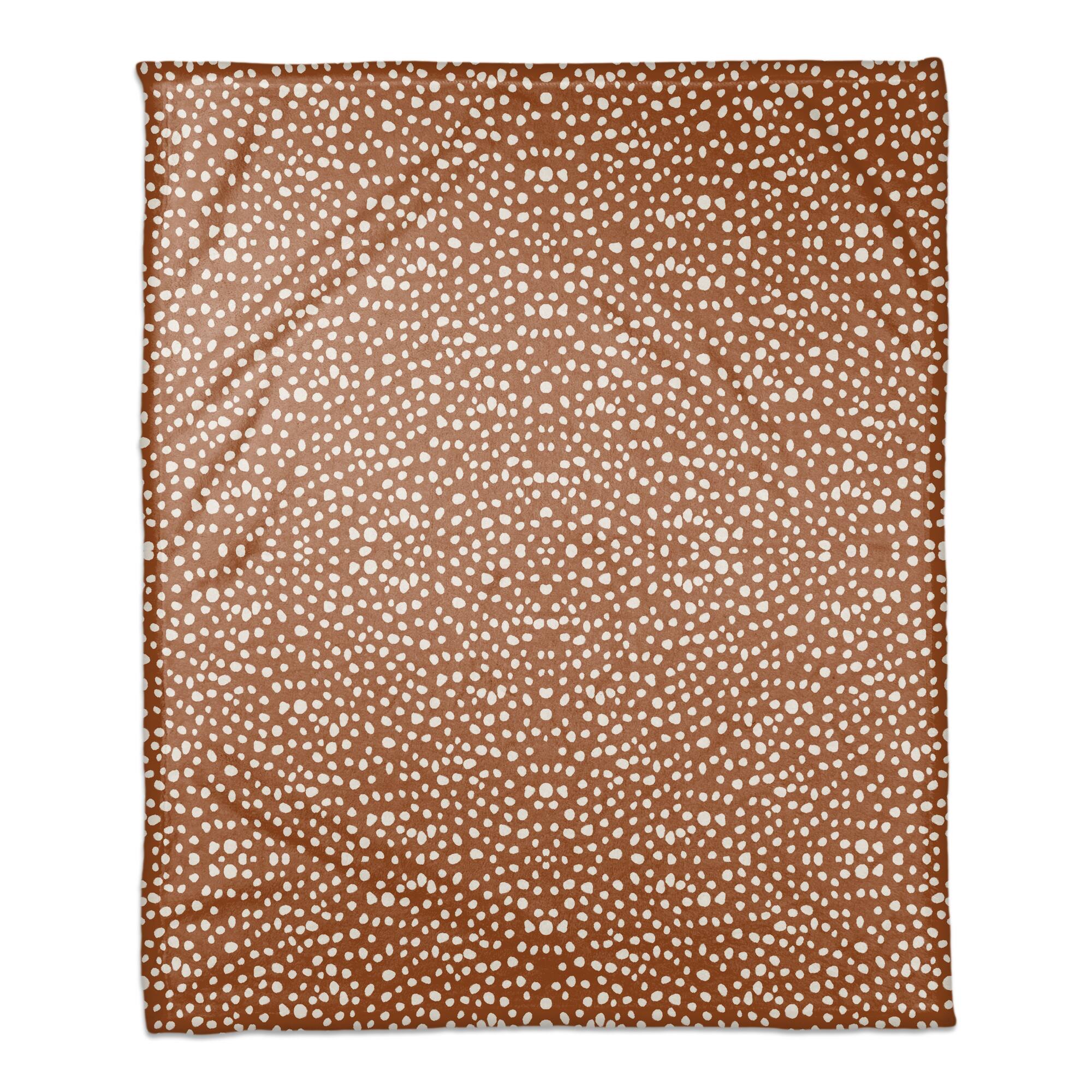 Terracotta Spots 50" x 60" Coral Fleece Blanket